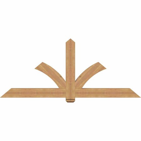 Ekena Millwork Redmond Smooth Timber Gable Bracket, Western Red Cedar, 84"W x 35"H x 3 1/2"D x 5 1/2"F, 10/12 Pitch GBW084X35X0406RED00SWR